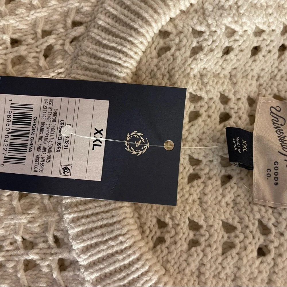 186. Universal Thread Cream Tank Sweater, Size XXL, NWT